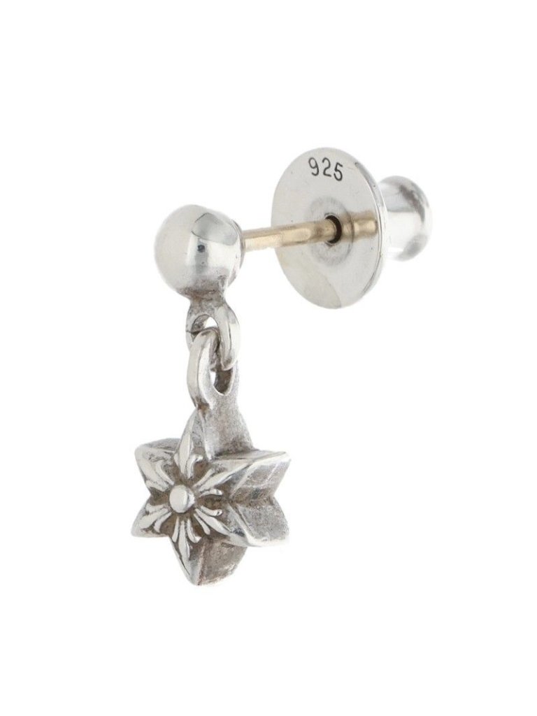 Chrome Hearts Tny Str Drp 1 Thai Nice Tardrop Silver Earrings 1525$